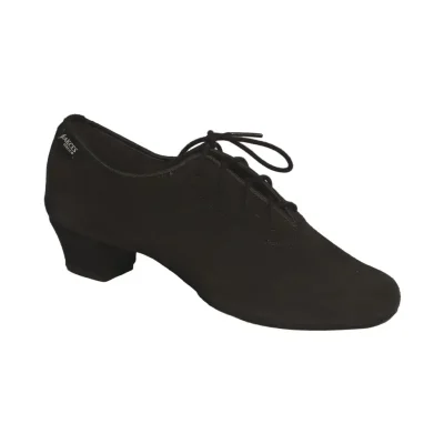 Akces CH-ML-01 Black – boys' Latin dance shoes, 3.5 cm heel, outer side view