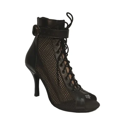 Akces LIZA Black – women's dance shoes, 9 cm heel, outer side view