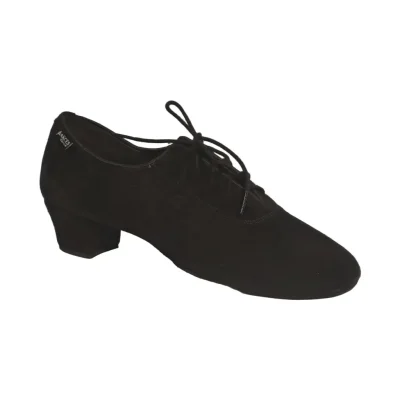 Akces ML-01 Black – men's Latin dance shoes, 4.5 cm heel, outer side view