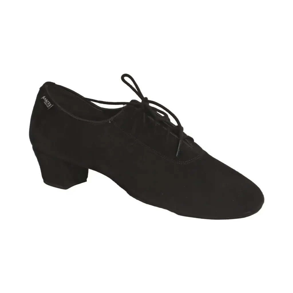 Akces ML-01 Black – Men's Latin Dance Shoes (4.5cm) 1 Akces ML-01 Black – men's Latin dance shoes, 4.5 cm heel, outer side view