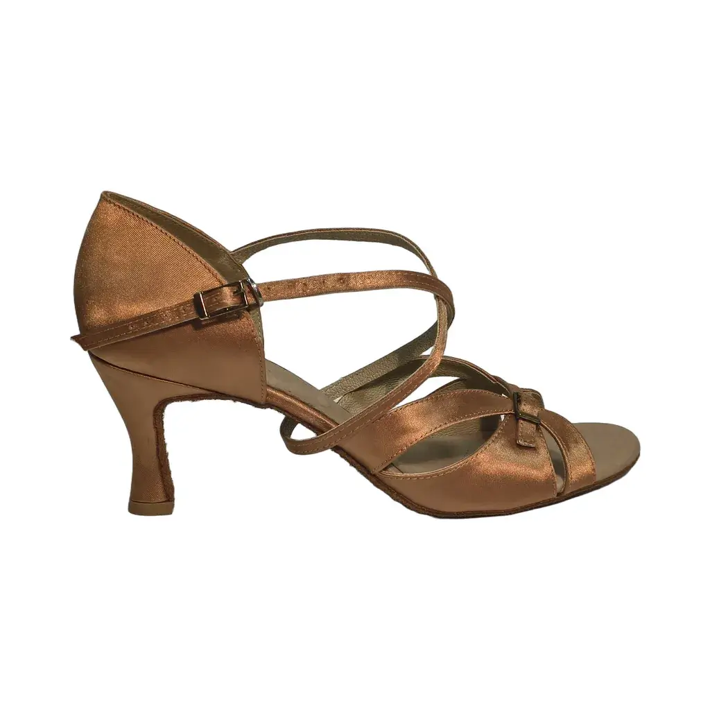 Akces PAS1-101 Tan – Latin Dance Shoes (7cm) 2 Akces PAS1-101 Tan – women's Latin dance shoes, 7 cm heel, inner side view