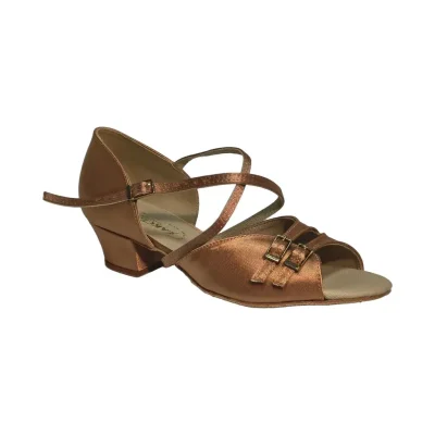 Akces PAS2-100 Tan – women's Latin dance shoes, 3.5 cm heel, outer side view